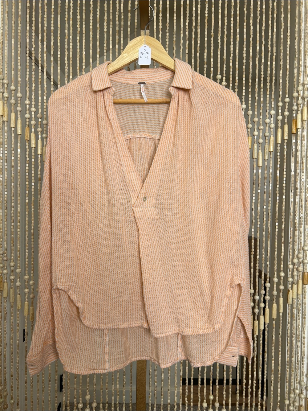 Free People Striped Button Down Top Size S